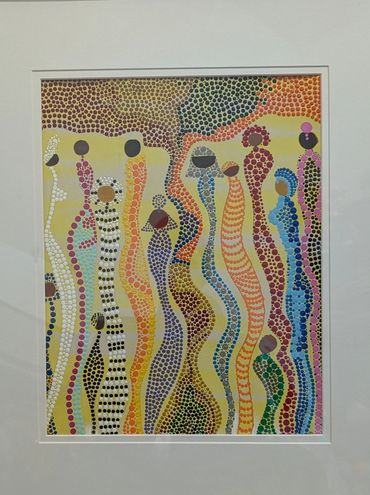 11x14 unframed
Acrylic Paint, Paper
African American Art Dotted
Item # 0056
