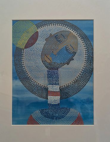 11x14 unframed
Acrylic Paint, Paper
African American Art Dotted
Item # 0015