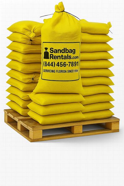 Sandbag pickup and delivery for flooding, hurricane, fencing, construction, barricades, or traffic.