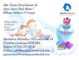 AHU TÜZÜN DEMİRDAMAR İLE "AYNA AYNA SÖYLE BANA" (3-6 YAŞ) HİKAYE ATÖLYESİ GERÇEKLEŞTİRİLMİŞTİR
16/06