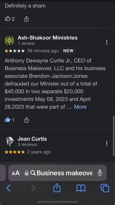 Business Makeover LLC scam reviews.