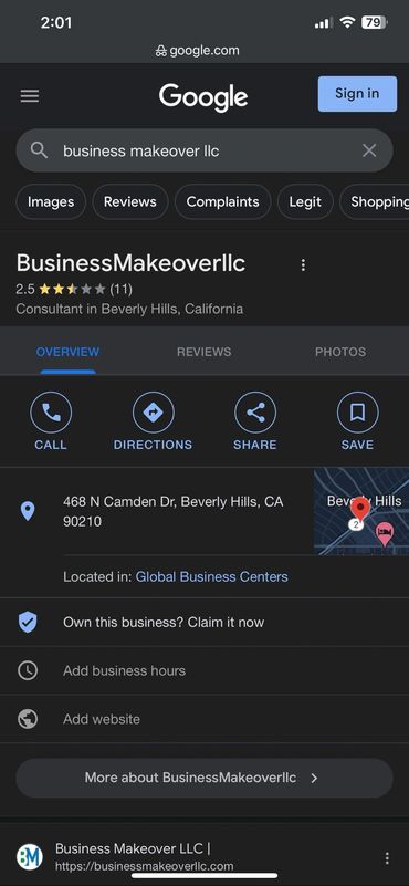 Business Makeover LLC Google Reviews