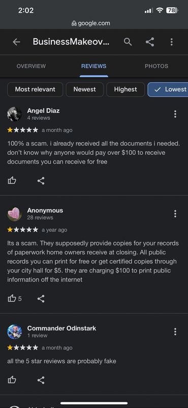Business Makeover LLC scam reviews.