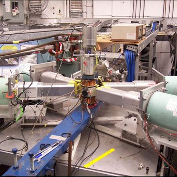 Experimental setup to measure nuclear magnetic moments at Berkeley Lab (2015).