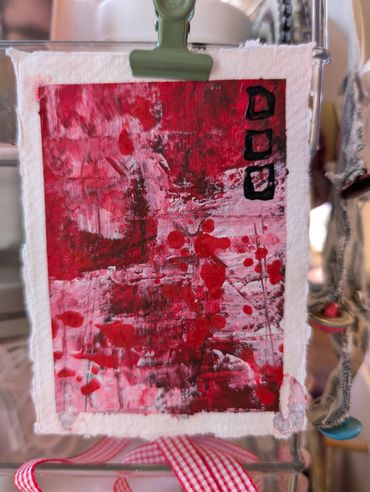 Pink abstract postcard