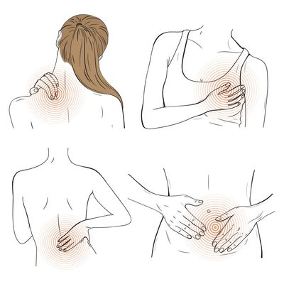 areas of the body affected by fibromyalgia pain