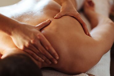 image of hands on back massage
