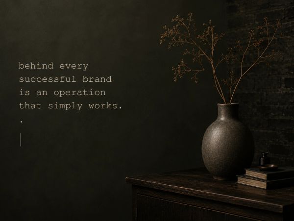 Inspirational quote about successful brands and operations.