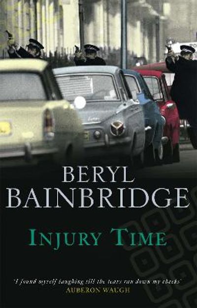 Colourful front cover of Beryl Bainbridge's book Injury Time, depicting policemen on a London street