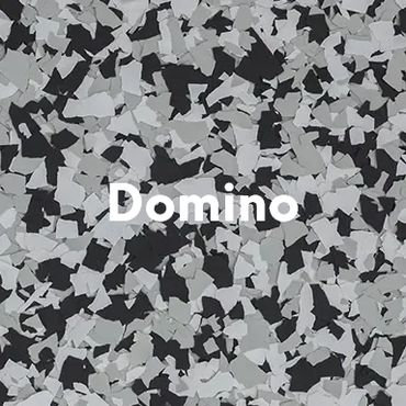 Domino Vinyl Flake: Epoxy and polyaspartic floors. Garages, Porches, Laundry, Mudroom, Warehouse