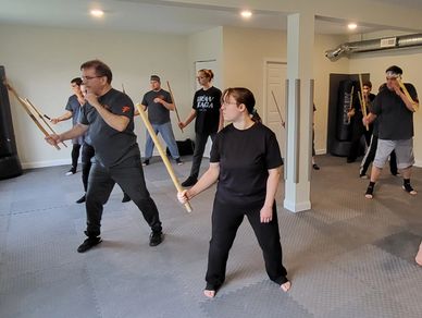 Students Learning Kali and Stick Fighting at Alpha Krav Maga Wisconsin 
