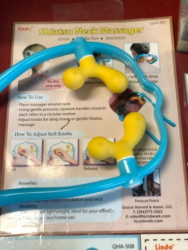 Shiatsu neck massager with instructions at The Peak in Albertville, MN