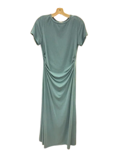 Simple green midi dress with ruched sides at The Peak in Albertville, MN