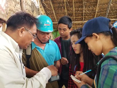 Public health students learning about UN sustainable development goals SDGs in Myanmar