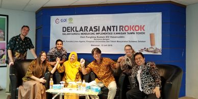 Promoting No Smoking Day in Indonesia