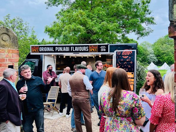 A private party with a food truck