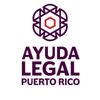 Logo for Ayuda Legal Puerto Rico with geometric design and bold text.