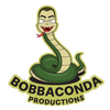 Logo of a cartoon snake with a human face and glasses, labeled Bobbaconda Productions.