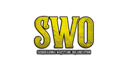 Logo for Susquehanna Wrestling Organization in bold yellow letters.