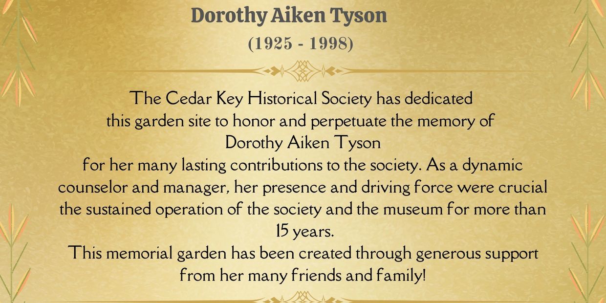A descriptive memorial garden about the Dorothy Aiken Tyson