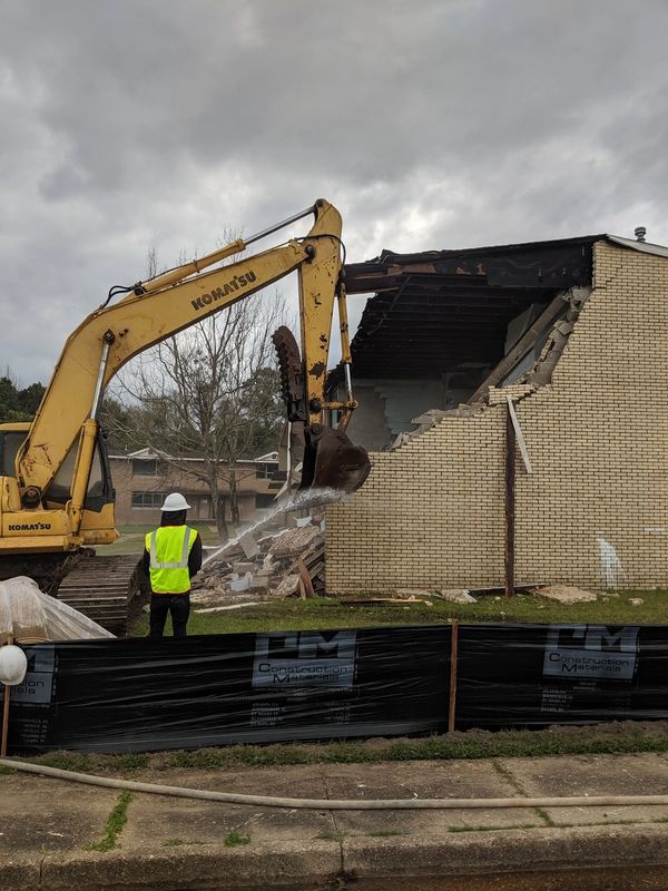 Hughes Companies, Inc., Hughes Plumbing & Utility Contractors, Demolition Project, Construction