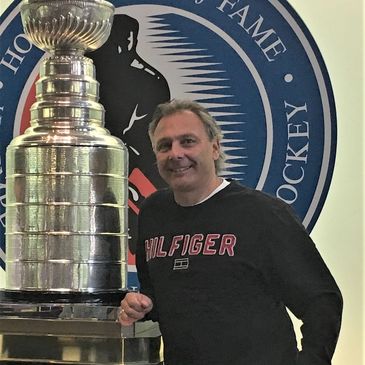 BUCKMINDSET owener Steven Buck with pretigeous Stanley Cup Hockey at Toronto Hall of Fame
