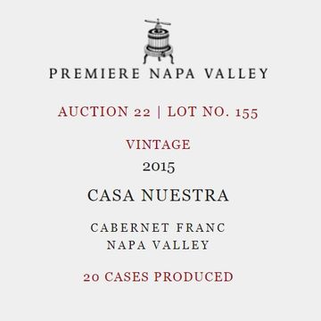 2015 Premiere Napa Valley Casa Nuestra Cabernet Franc