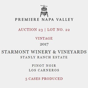 2017 Premiere Napa Valley Starmont Pinot Noir