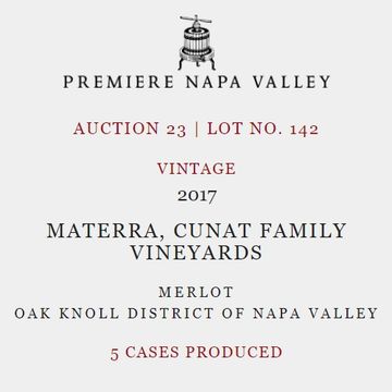 2017 Premiere Napa Valley Materra, Cunat Family Merlot