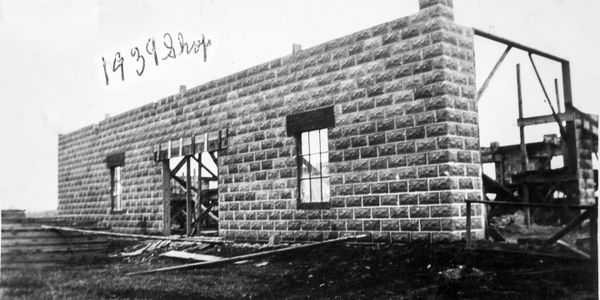 Construction of shop in 1939  