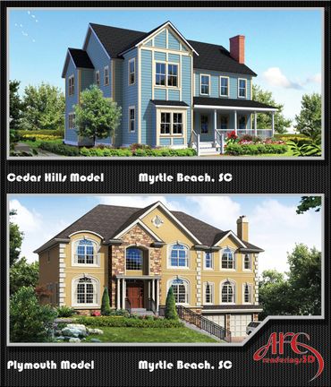 3D Exterior Renderings of Production Style homes. 3D Rendering Company, https://arcrenderings3d.com/