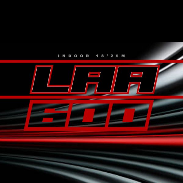Logo with text 'LAA 600' in red and black design.
