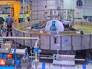 maximizer clarifier filled with water