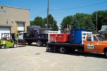 DAF Corp pilot clarifier being loaded, filtration systems