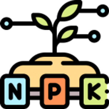 Icono de fórmula NPK para fertilizantes.