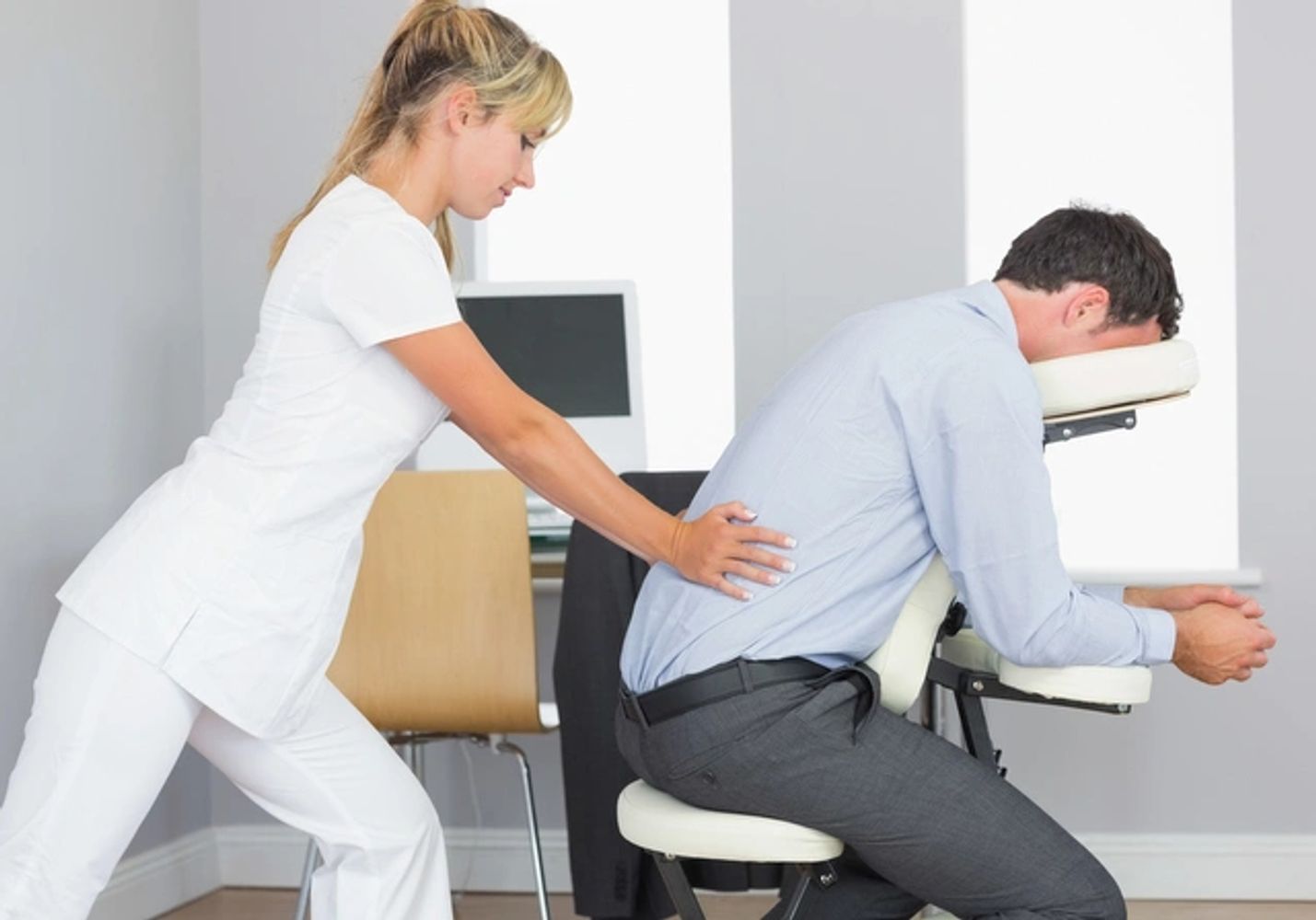 Toronto mobile chair massage, on-site chair massage, GTA