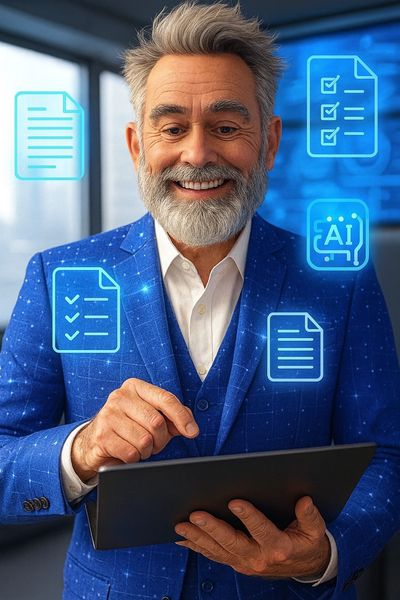 AL from AI Lean Solutions LLC accessing our free resources on a laptop computer.