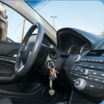 A woman forgot her key inside the car unlocked