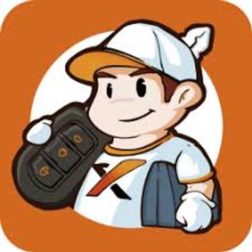 Cartoon image of a man holding a key