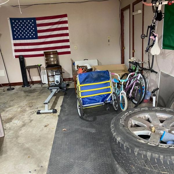 miscellaneous items in a estate garage