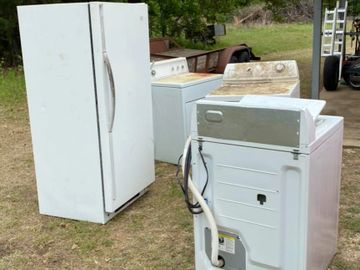Appliances Removal hauling off a fridge, 2 washers and a dryer.