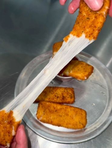 Our viral mozzarella stick that stretch up to 3 feet!