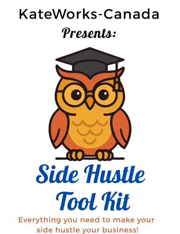 Illustration of a scholarly owl with a graduation cap, promoting a Side Hustle Tool Kit.