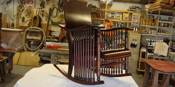repaired and restored rocking chair