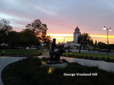 Beverly Gardens Park in Beverly Hills, California.