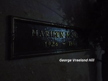 Crypt of Marilyn Monroe at night.