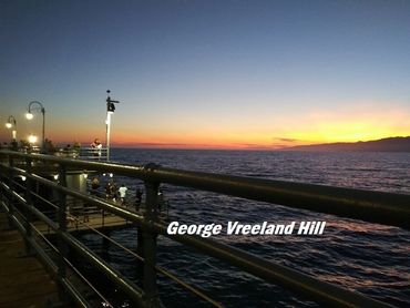 Sunset from the Santa Monica Pier in Santa Monica, California.