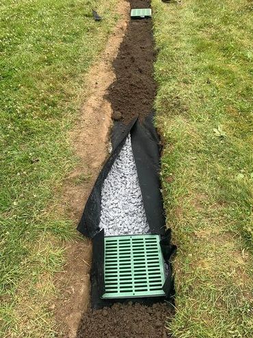 Trench Drain in Progress