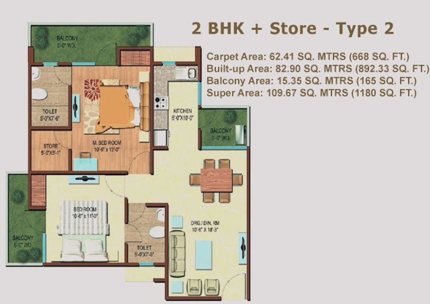 2 bhk in palm resort ,2 bhk in palm resort raj nagar extension,windsor paradise 2