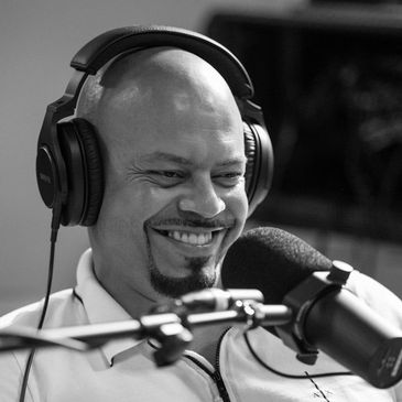 JJ Velazquez during a podcast interview at the Stand Together Foundation